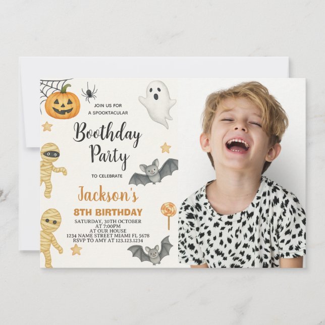 Pumpkin Patch Kids Halloween Birthday-inbjudan Inbjudningar (Framsida)