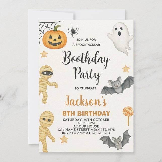 Pumpkin Patch Kids Halloween Birthday-inbjudan Inbjudningar (Framsida)