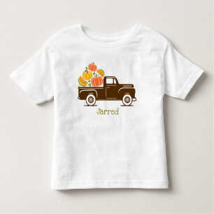 Pumpkin Patch Lastbil Custom Name T Shirt