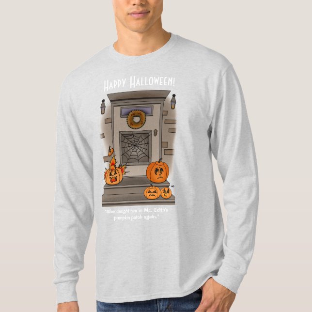 Pumpkin Patch Manar svart Longsleged T-Shirt (Framsida)