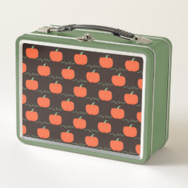 Pumpkin Patch Metall Lunchbox (Brown & Orange)