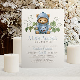 Pumpkin Patch minimalist Boy Baby Shower Inbjudningar