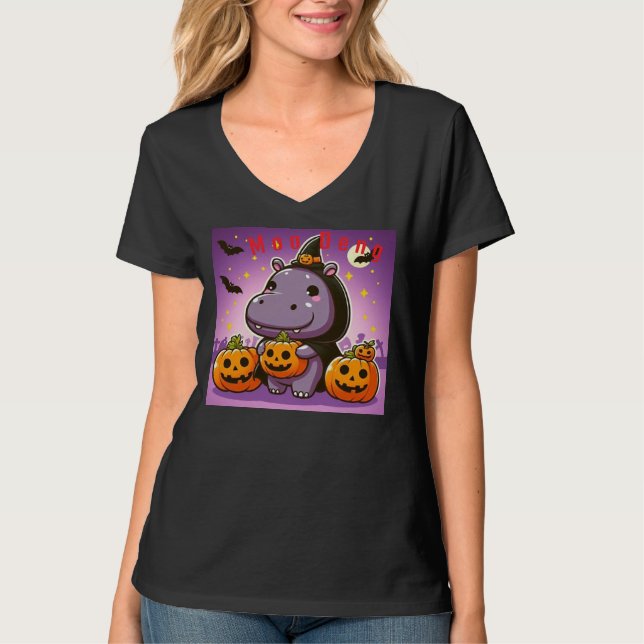 Pumpkin Patch Moo Deng T-Shirt! T Shirt (Framsida)