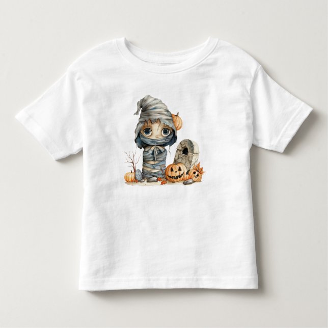 Pumpkin Patch Mummy - Halloween Stollig i Wraps T Shirt (Framsida)