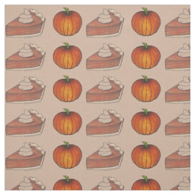 Pumpkin Patch Paj Slice Thanksgiving - månhöst Tyg (Provkarta)