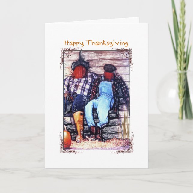 Pumpkin Patch Pals, Thanksgiving Helgkort (Framsida)