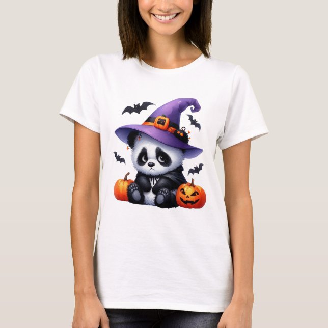 Pumpkin Patch Panda T Shirt (Framsida)