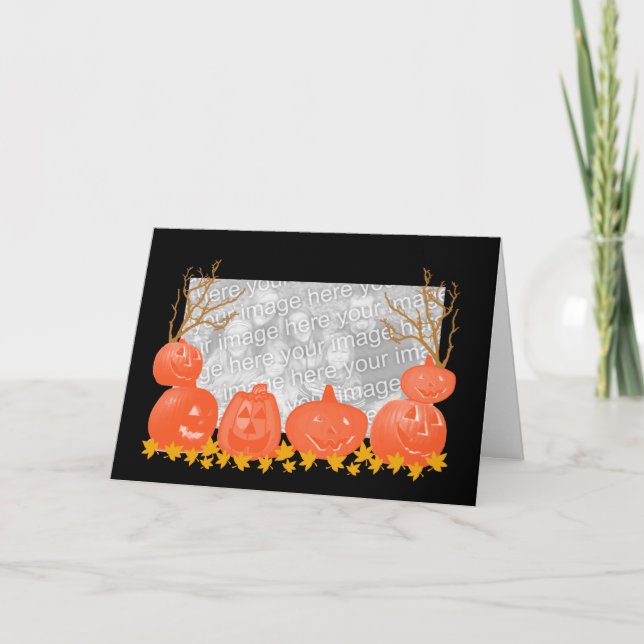 Pumpkin Patch Photo Greeting Card Kort (Framsida)