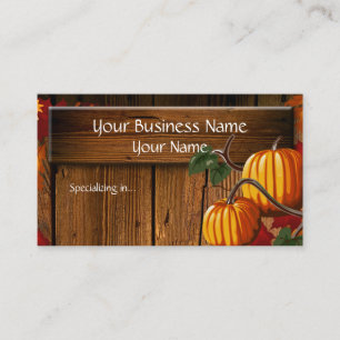 Pumpkin Patch Rustic Visitkort