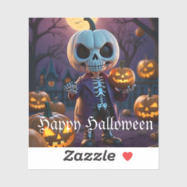 Pumpkin Patch Skeleton Assion Klistermärken