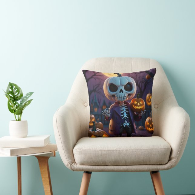 Pumpkin Patch Skeleton Assion Kudde (Stol)