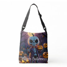 Pumpkin Patch Skeleton Assion Tote