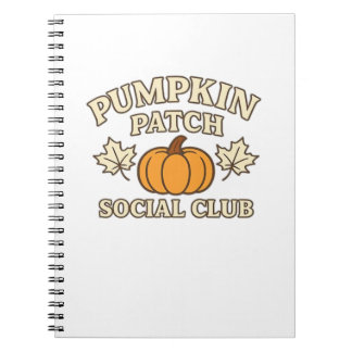 Pumpkin Patch Social Klubb - Mysigt atestetisk hös Anteckningsbok