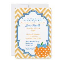 Pumpkin Patch Thords Baby Shower-inbjudan