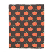 Pumpkin Patch Throw Blanket (Brown & Orange)
