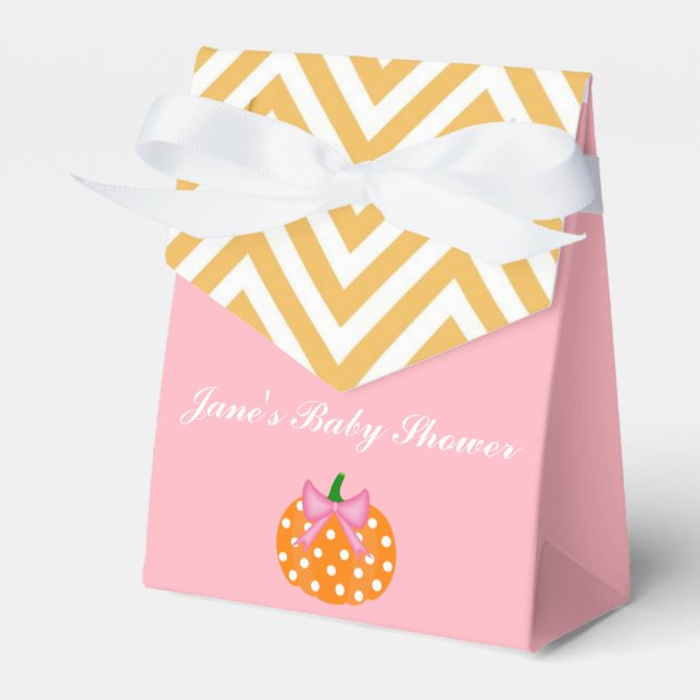 Pumpkin Patch Thworthy Baby Shower Favbox Presentaskar (Framsidan Sidan)
