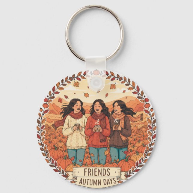 Pumpkin Patch Trio Icon | Friends Autumn Vibes  Nyckelring (Framsida)