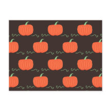 Pumpkin Patch-vykort (Brown & Orange)