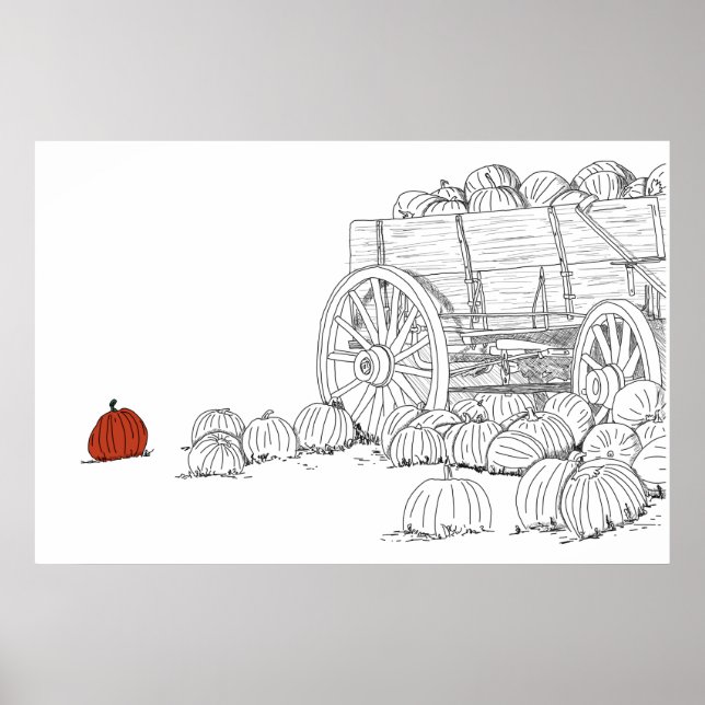 Pumpkin Patch Wagon Poster (Framsidan)