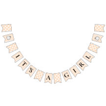 Pumpkin Peach Gingham. Det är en Flaggor för flick