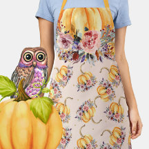 Pumpkin Peach Peach guld polka blommigt fall