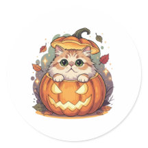 Pumpkin Peek Persian - Fluffy Persian Halloween