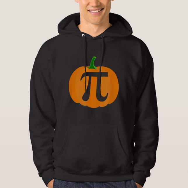 Pumpkin Pi Funny Halloween & Thanksgiving Pumpkin Hoodie (Framsida)