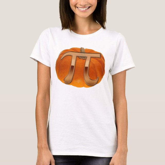 Pumpkin Pi Funny Math-älskare T-Shirt (Framsida)