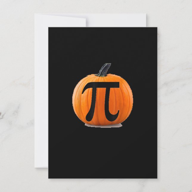 Pumpkin Pi - Halloween och Fall Math Symbol Inbjudningar (Framsida)