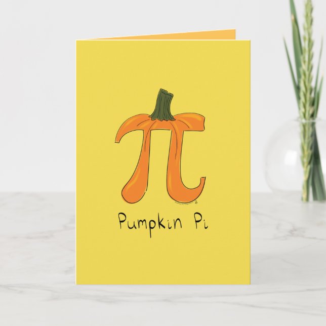 Pumpkin Pi-hälsningskort Kort (Framsida)