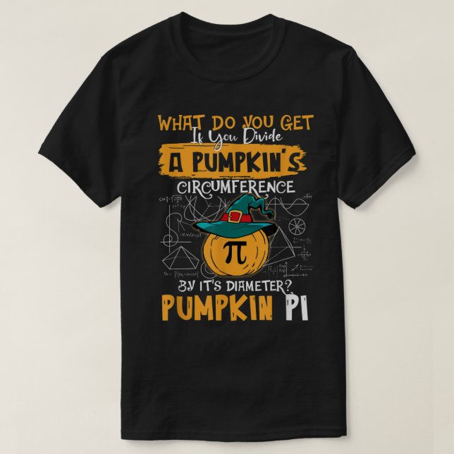 Pumpkin Pi Math Teacher Halloween Thanksgiving Pi T Shirt (Design framsida)