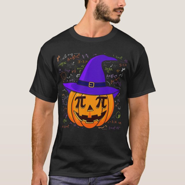 Pumpkin Pi Paj Funny Halloween Costume Math Pun T Shirt (Framsida)