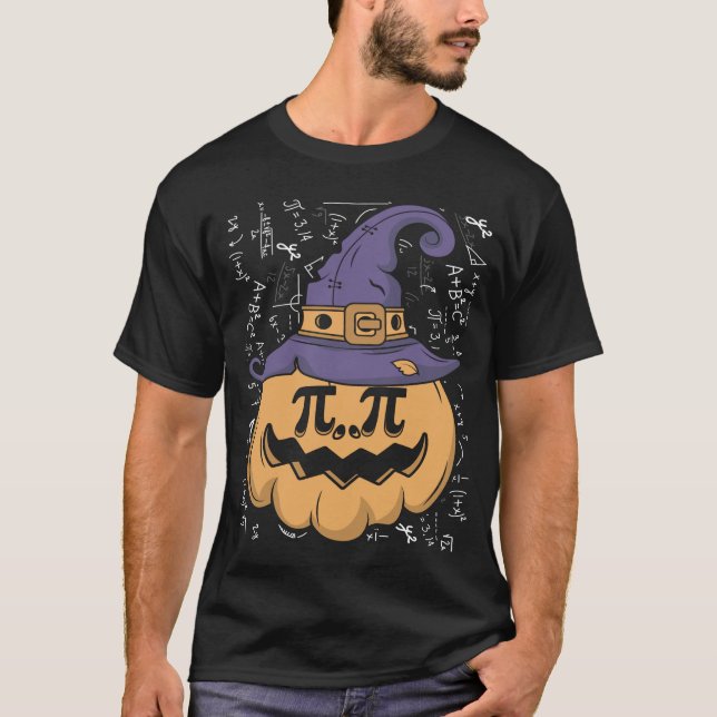 Pumpkin Pi Paj Funny Halloween Costume Math Pun T Shirt (Framsida)