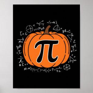 Pumpkin Pi Paj Math Teacher Funny Halloween Tack Poster