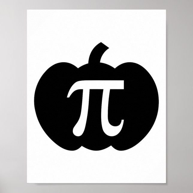 Pumpkin Pi Paj Math Teacher Halloween Funny Kristu Poster (Framsidan)