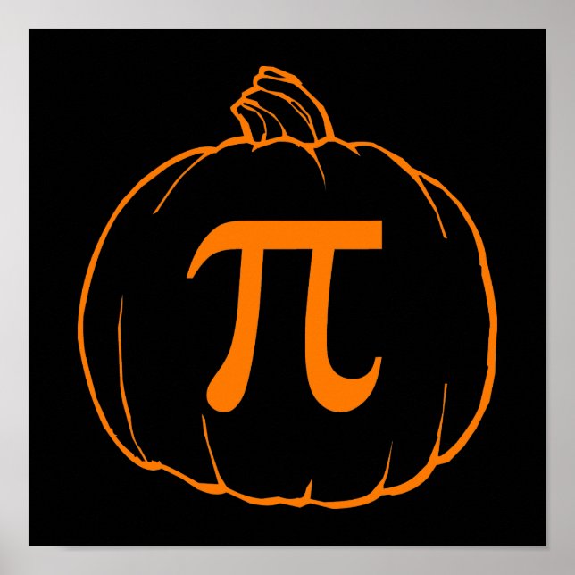 Pumpkin Pi (paj) Mathematics Humor Poster (Framsidan)