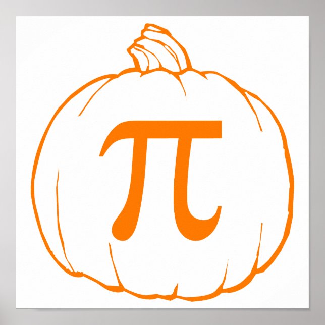 Pumpkin Pi (paj) Mathematics Humor Poster (Framsidan)