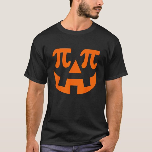 Pumpkin Pi Shirt Funny Halloween Thanksgiving Math T Shirt (Framsida)