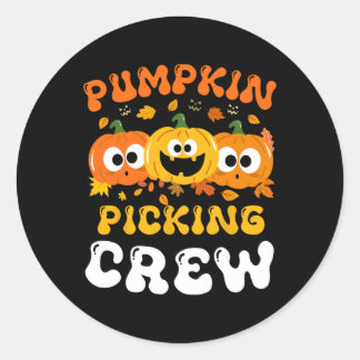 Pumpkin Picking Crew 2024 Funny Cousin Crew Hallow Runt Klistermärke