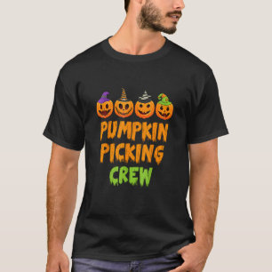 Pumpkin Picking Crew för Halloween-familjen T Shirt