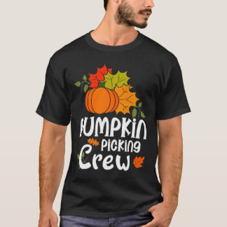 Pumpkin Picking Crew för Valentine-familjen - matc T Shirt