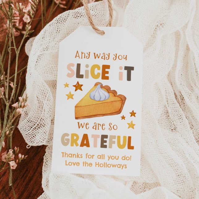 Pumpkin Pie Appreciation Gift Tag Presentetikett (Skapare uppladdad)