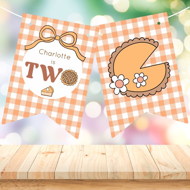 Pumpkin Pie Birthday Banner Vimplar (Skapare uppladdad)