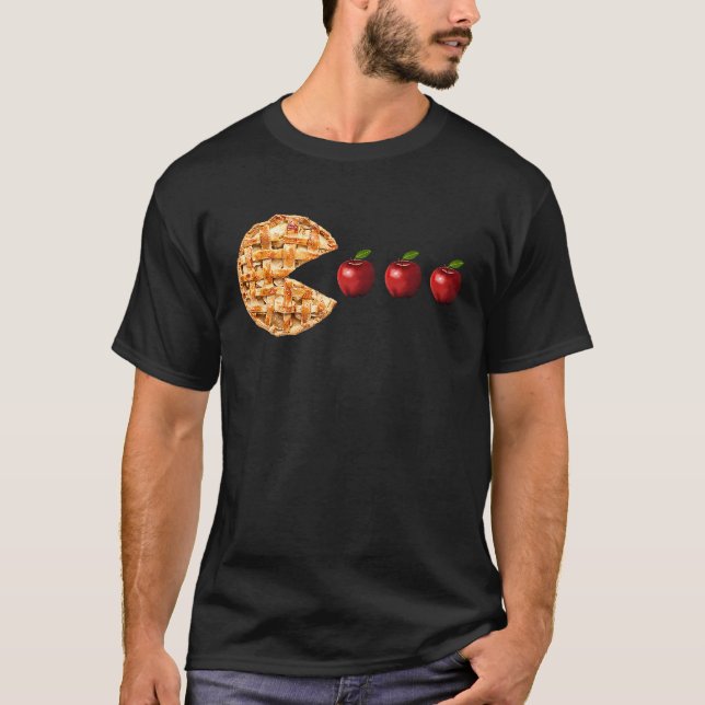 Pumpkin Pie Eating apple  Thanksgiving Turkey Day  T Shirt (Framsida)