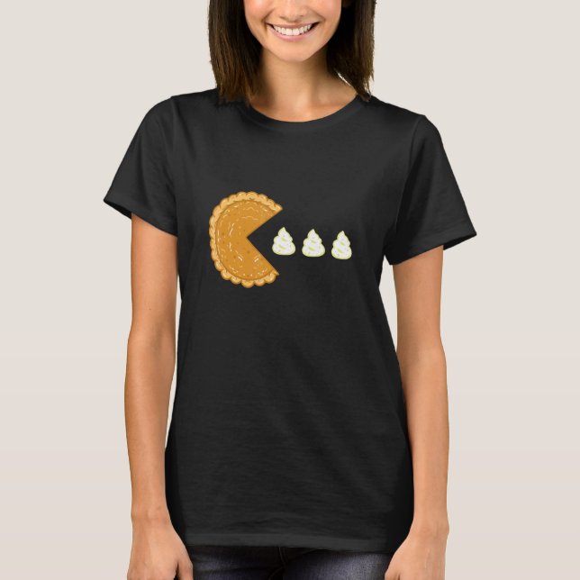 Pumpkin Pie Gamer Thanksgiving T Shirt (Framsida)