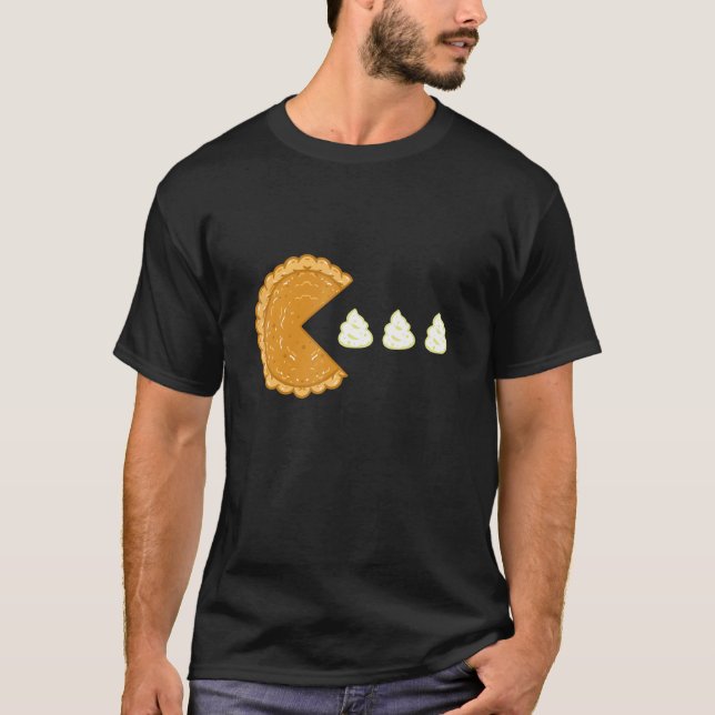 Pumpkin Pie Gamer Thanksgiving T Shirt (Framsida)