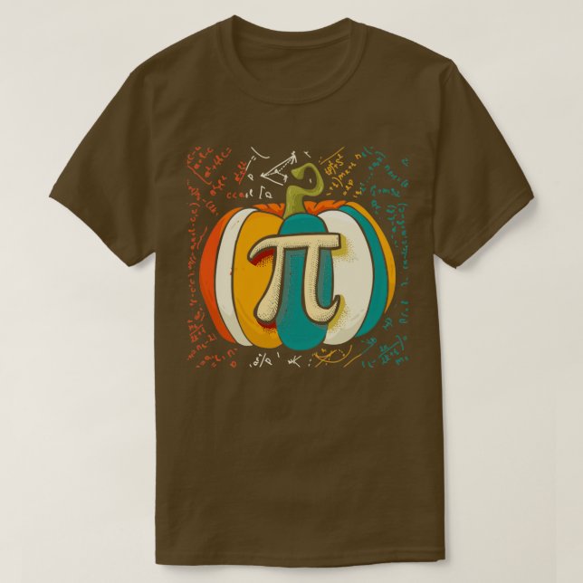 Pumpkin Pie Math Funny Halloween Thanksgiving Pi D T Shirt (Design framsida)