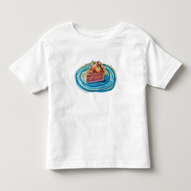 Pumpkin Pie Slice T Shirt (Framsida)