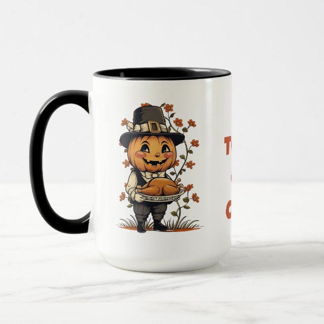 Pumpkin Pilgrim Thanksgiving Mugg (Vänster)