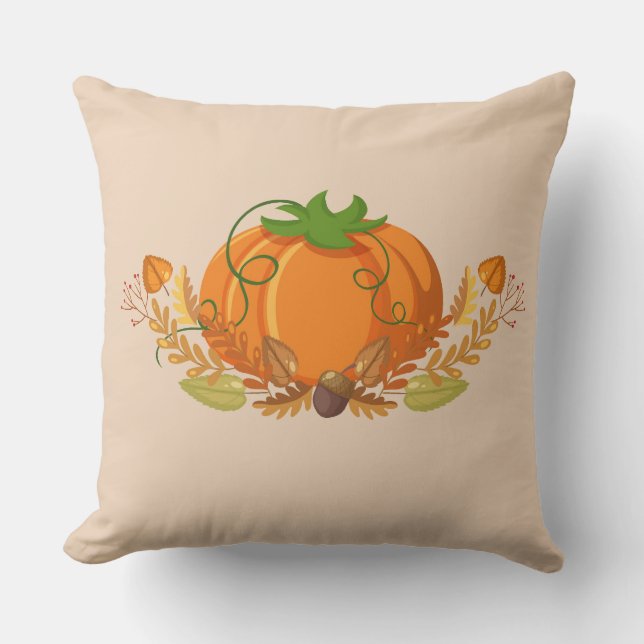 Pumpkin Pillow för hösten Kudde (Framsida)